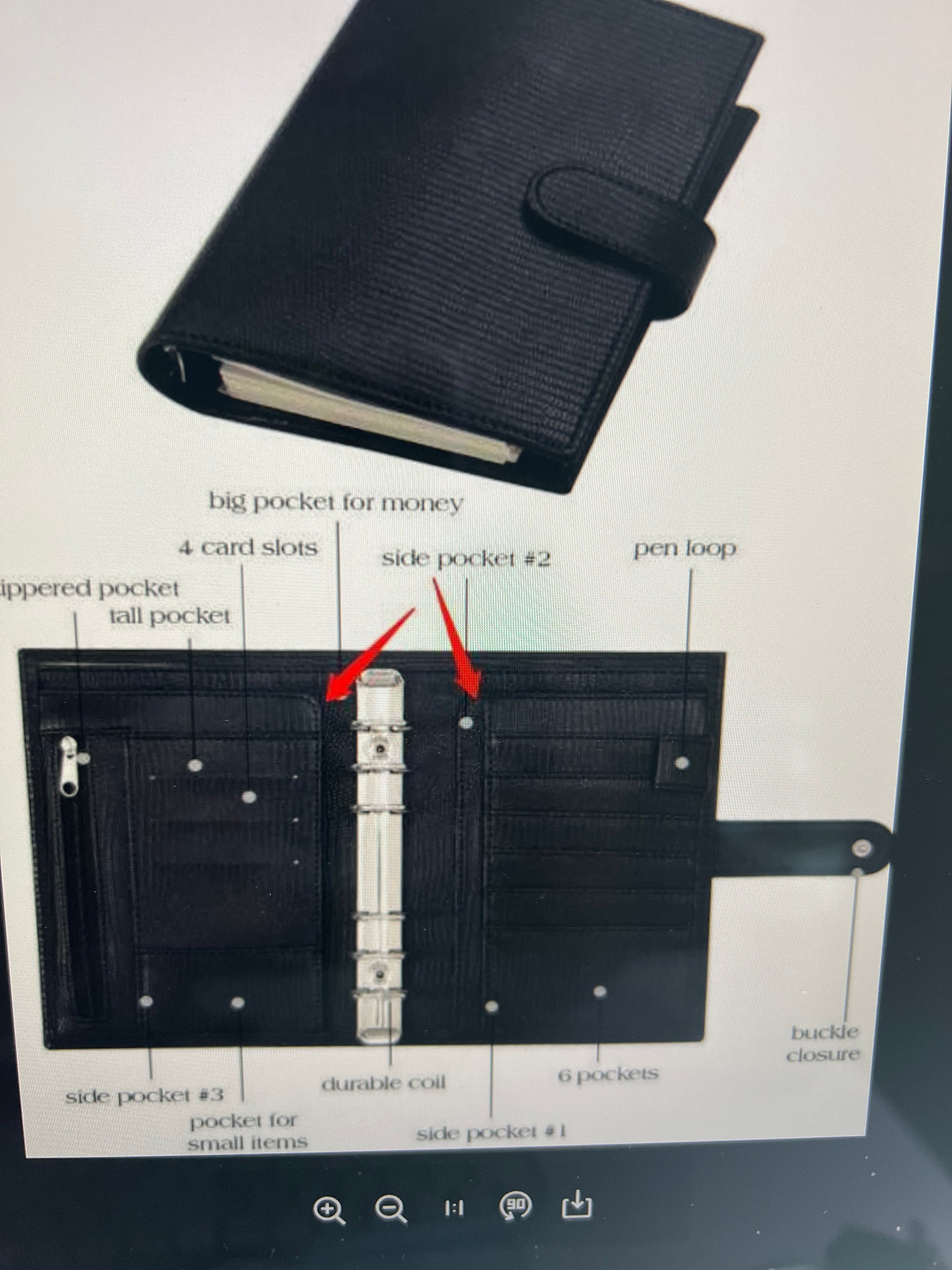 A6 Lizard Leather Binder Wallet – Simple Plans